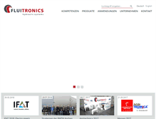 Tablet Screenshot of fluitronics.com